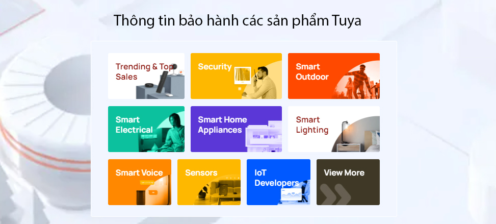 Thời gian bảo hành các sản phẩm Tuya Smart Life