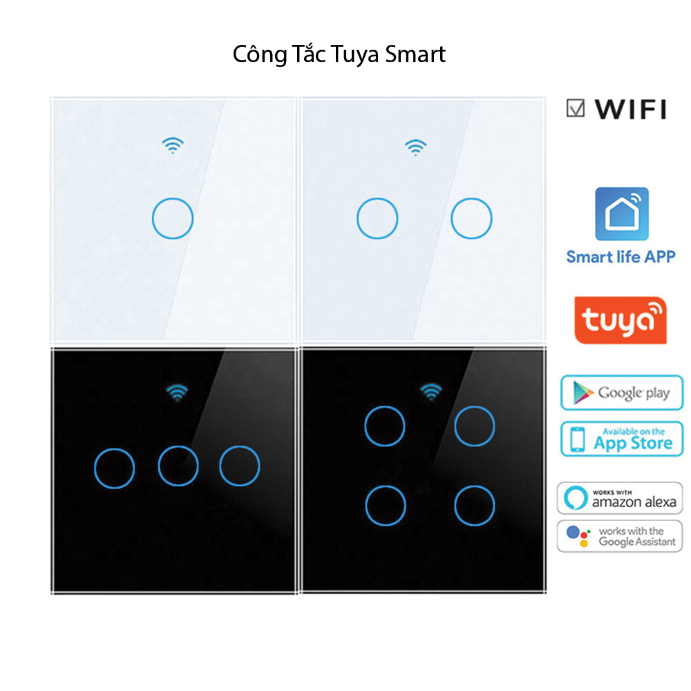 Các Loại Công Tắc Điện Thông Minh Tuya Kết Nối Wifi