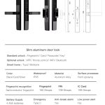 Thông Số Kỹ Thuật khóa vân tay cửa nhôm Tuya L108